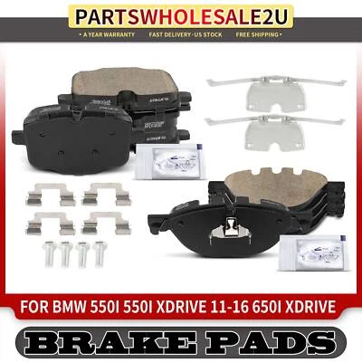 8x Pastillas de freno delanteras y traseras de cerámica para BMW 550i F10 550i xDrive F10 650i F12/G32 Foto 1 de 4