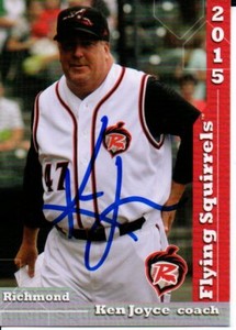 Ken Joyce 2015 Richmond Flying Squirrels Autographed Signed Card