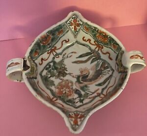 kangxi chinese antique gravy boat As Found