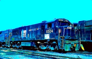 ORIGINAL KODACHROME SLIDE CONRAIL U-25C #6504 AVON, IN JUNE 29, 1977 - Picture 1 of 1