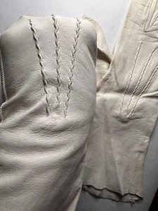 Vintage 11" Off White Leder Damen Fahrhandschuhe 6,5 kleine Flecken GR-72 - Bild 1 von 13