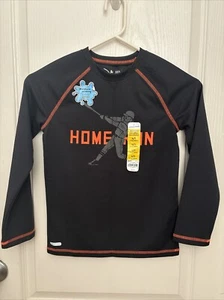 NWOT Boy's Jumping Beans Size 7 Long Sleeve Moisture Wicking Baseball Shirt Gray - Picture 1 of 7