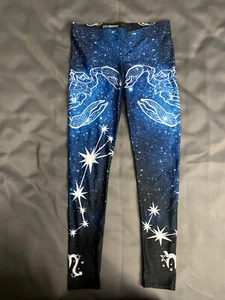 GEARBUNCH M Leggings Scorpio Zodiac Galaxy Starry Skies Women’s Yoga - Picture 1 of 7