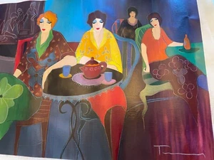 Itzchak Tarkay serigraph "Women at a Cafe" (Cafe Bistro II) signed and numbered - Picture 1 of 5
