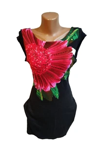 Desigual Vestido Mujer Talla L Negro Multicolor Floral - Imagen 1 de 12