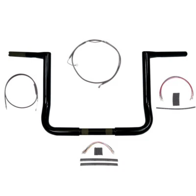 Kit de barra Twin Peaks 2008-2013 Harley Electra Street Glide 1 1/4" negro 12" con ABS Foto 1 de 2