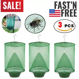 3Pcs The Ranch Fly Trap Reusable Fly Catcher Killer Cage Net Trap Pest Bug Catch - Picture 1 of 12