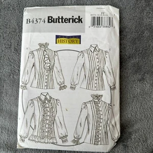 Butterick B4374 Sz 16-22 Romantic Blouse Top Pleated History Costume Cosplay - Picture 1 of 6