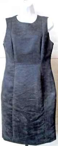 Calvin Klein Black Suede Fitted Career Dress Sz 8 NWT - Picture 1 of 2