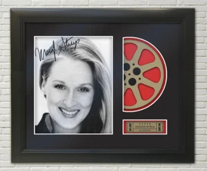 Meryl Streep framed Reproduction Signature Photo Reel Display - Picture 1 of 4
