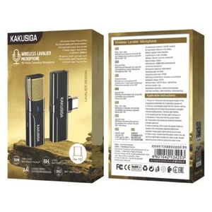 MICROFONO WIRELESS RICARICABILE KAKUSIGA KSC-1106 CONNETTORE TYPE C PER PC SMART - Foto 1 di 1