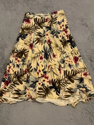 Юбка женская Jones New York 14 цветочный узор полная длина 100% шелк многоцветная макси - Изображение 1 из 4