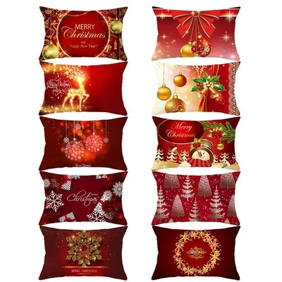 Pillow Case Cover Pillow Cover Snowflake Throw Tree 12 X 20 In Cushion - Image 1 of 3