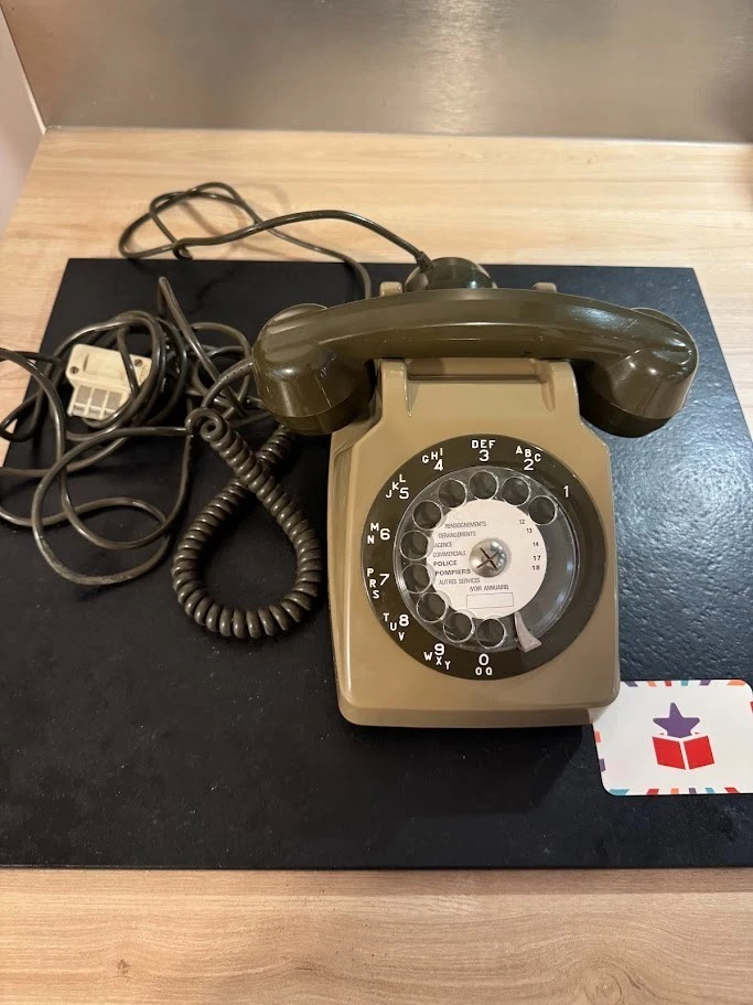 🤎 Téléphone Socotel S63 Marron – Édition Vintage 1960s-1980s - Photo 1/4