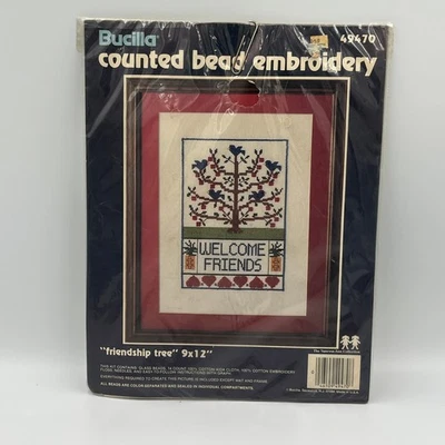 Bucilla Counted Bead Embroidery 49470 Friendship Tree Kit 9x12" NEW - Image 1 of 4