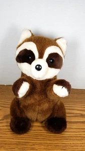 Vintage Dakin Raccoon Plush 11" Brown Realistic Stuffed Animal Toy 1985 KOREA - Picture 1 of 13