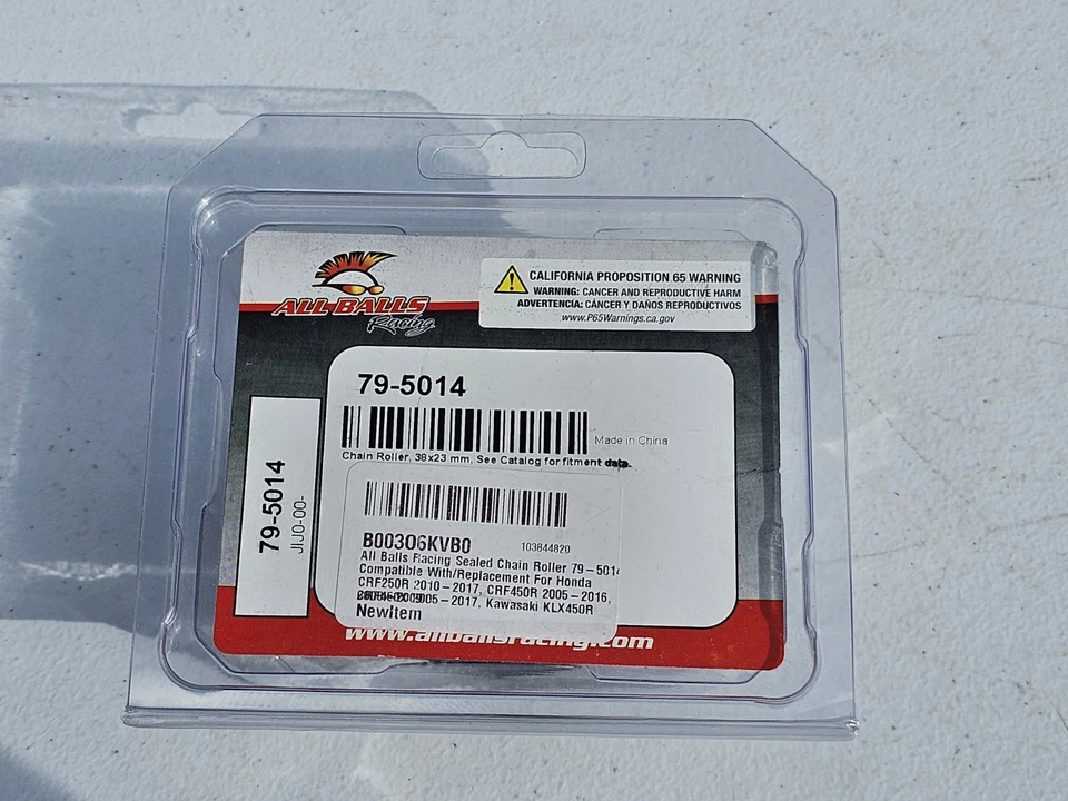 All Balls 79-5014 Sealed UPPER Chain Roller for Kawasaki KX250F KX450F 2007-2012 - Image 1 of 4