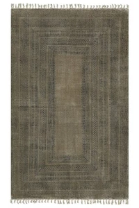 Cotton Area Rug 4x6 Black Area Rugs for Bedside Kitchen Outdoor Patio Rug Carpet - Picture 1 of 9
