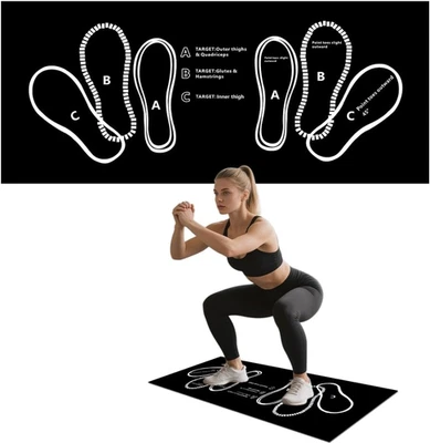 Exercise Mat Perfect for Squats, Leg and Ab Workouts, Squat Guide Mat, Lightweig - Image 1 of 4
