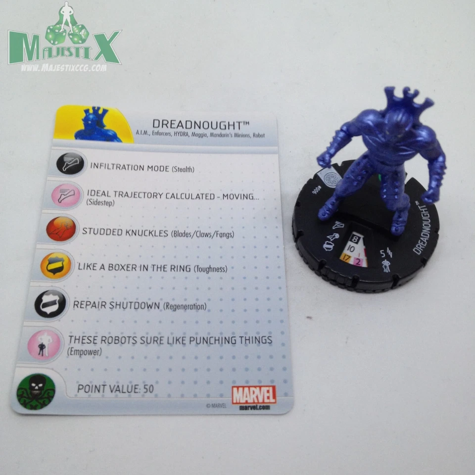 Heroclix Invincible Iron Man set Dreadnought #006 Common figure w/card! - Image 1 of 1
