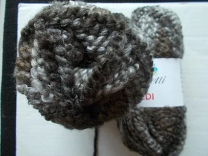 Rozetti Tedi bulky wool blend boucle yarn, brown tones, lot of 2 (82 yds ea) - Picture 1 of 3