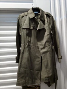 Simply VERA WANG Khaki Green Trench Coat Size XL - Picture 1 of 9