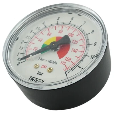 Manometer für Handreifenfüller, 63 mm, 0-12 bar, R 1/4" – Präzise Druckmessung - Bild 1 von 4
