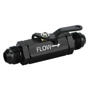 Aluminum 8AN Shut Off Valve Fitting Black Universal AN8 - Picture 1 of 4