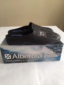 NIB Men's Classic Open Back Slippers w/ Natural Rubber Sole Size 42 EU - Picture 1 of 4