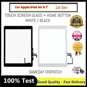 For iPad Air 1st Gen Original Glass Digitizer Touch Screen Assembly WHITE BLACK - Picture 1 of 2