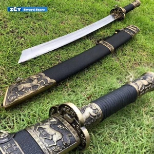 Espada afilada china sable de batalla alto manganeso acero tema Kirin - Imagen 1 de 12