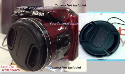 FRONT SNAP-ON LENS CAP DIRECTLY to NIKON COOLPIX L810 L 810 DIGITAL CAMERA+HOLDR - Image 1 of 4