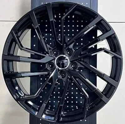 (Set of 4 ) 18" Wheels for Audi TT Q3 A3 A4 A5 S4 S5 18x8 5x112 +35 Gloss Black - Image 1 of 4