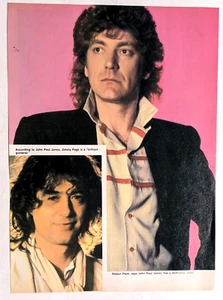 LED ZEPPELIN / ROBERT PLANT & JIMMY PAGE / REVISTA RECORTE PINUP PÁGINA COMPLETA - Imagen 1 de 3