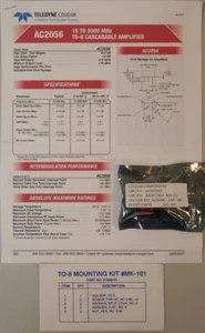 Cascadable Amplifier 10-2000MHz 19dB Cougar AC2056K NEW - Picture 1 of 1