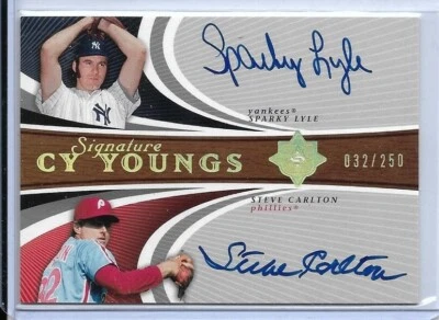 2005 ULTIMATE COLLECTION STEVE CARLTON & SPARKY LYLE SIGNED AUTO #D32/250 - Image 1 of 2