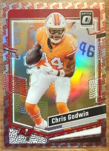 2023 Donruss Optic - Chris Godwin - 100 One Hundred Emoji Prizm SSP #182 💯 - Picture 1 of 2