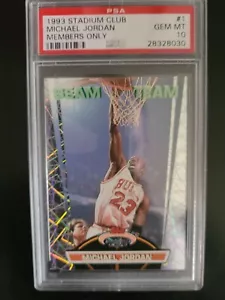 Michael Jordan Stadium Club Beam Team Members Only PSA 10. See description