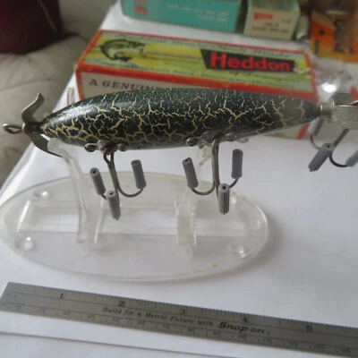 SEÑUELO DE PESCA HEDDON-DOWAGIAC 150 GCB 5 GANCHOS MINNOW VERDE CRUJIDO TRASERO CAJA NUEVA Foto 1 de 4