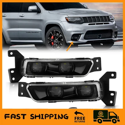 Pair LED Fog Light For 2014-2023 Dodge Durango 2017-2022 Jeep Grand Cherokee - Image 1 of 4