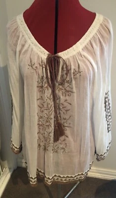 Lola Soul. Bohemium Style Overshirt, Cotton , New Size Small Rrp$130 Sell $25 - image 1 of 4