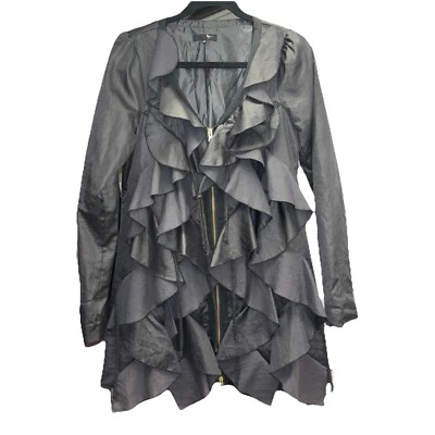 Chaqueta RYU Anthropologie Romántica Negra con Volantes M Caprichosa Gótica Kawaii Indie Sleaze Foto 1 de 4