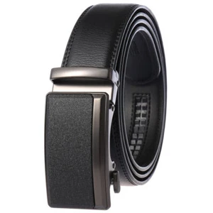 Fashion Cowskin Leather belt for man Automatic Buckle Belt Ratchet Strap Gift - Bild 1 von 7