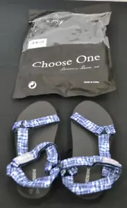 Choiceone Damen Sport Sandalen Outdoor Freizeit offene Zehenpartie Riemen Sandale - blau Größe 9 - Bild 1 von 6