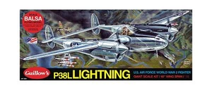 Guillow's Lockheed P-38 Lightning Model Kit Black, Small - Picture 1 of 1