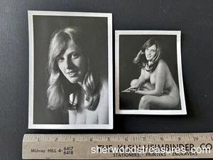 2 REIFE ORIG STUDIO PORTRAITS 60er SCHÖNER AKT FRAU 5" x 7 und 4" x 5" - Bild 1 von 4