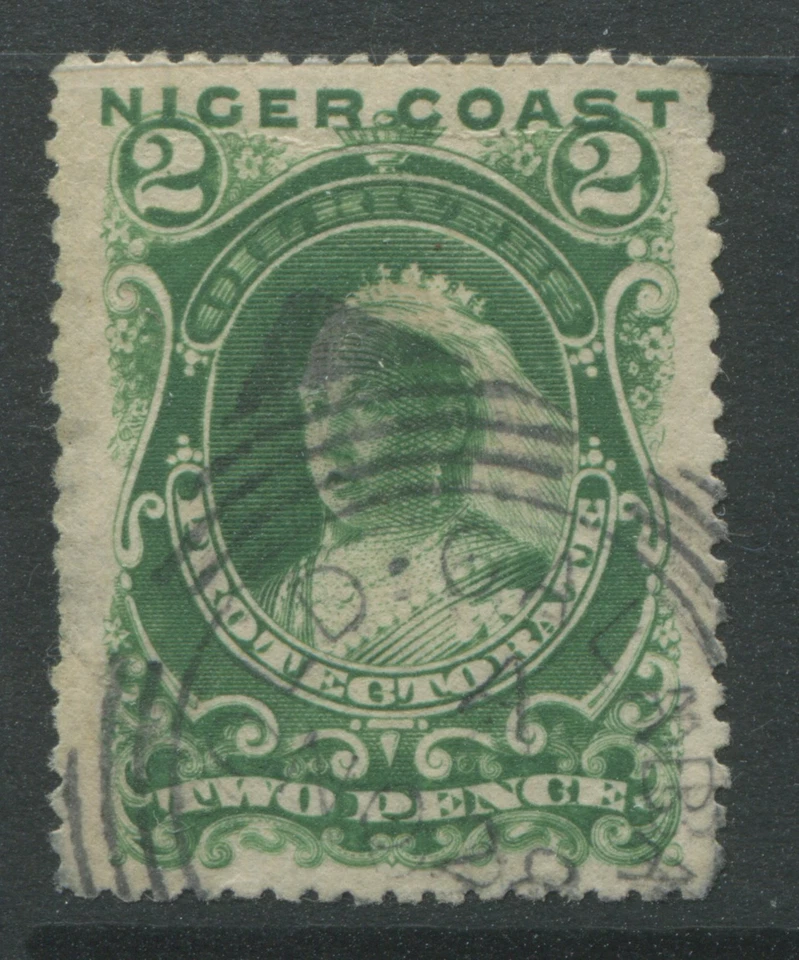 Niger Coast 1893 2d green CDS used - Image 1 of 1