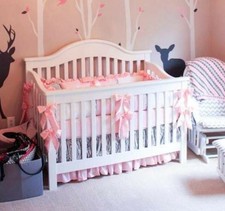 girl crib bumper