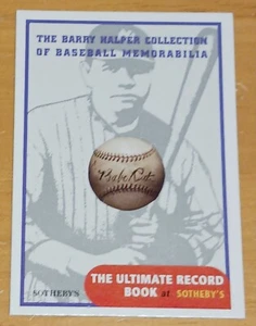 BABE RUTH - 1999 Sotheby's Barry Halper Collection #1 Ultimate Record Book - Picture 1 of 2