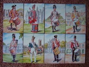 8 Card Set No 32 Military Postcards DRUMMERS PRINCESS OF WALES REG. Mint cond. - Picture 1 of 1